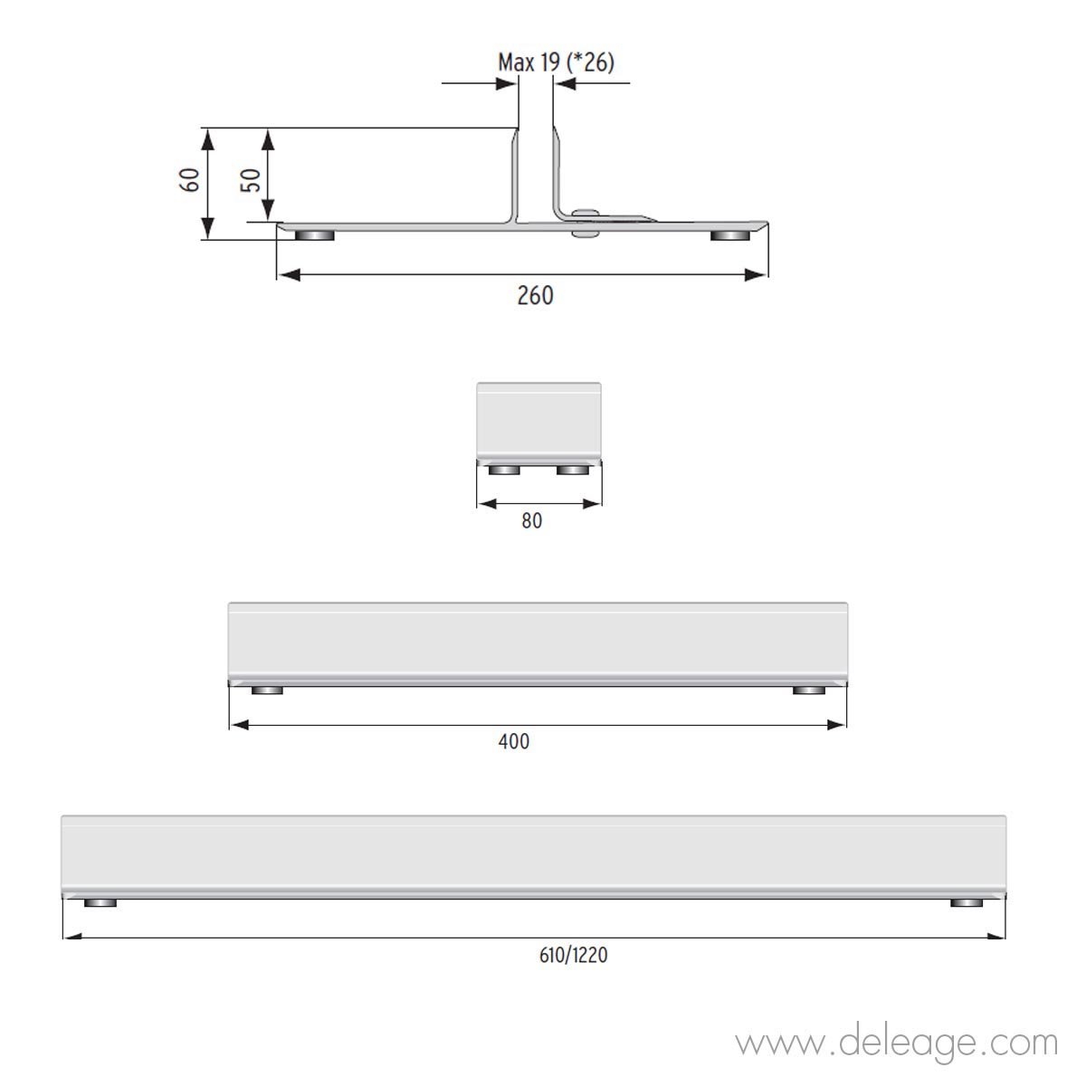 tailles-embase-pied-aluminium