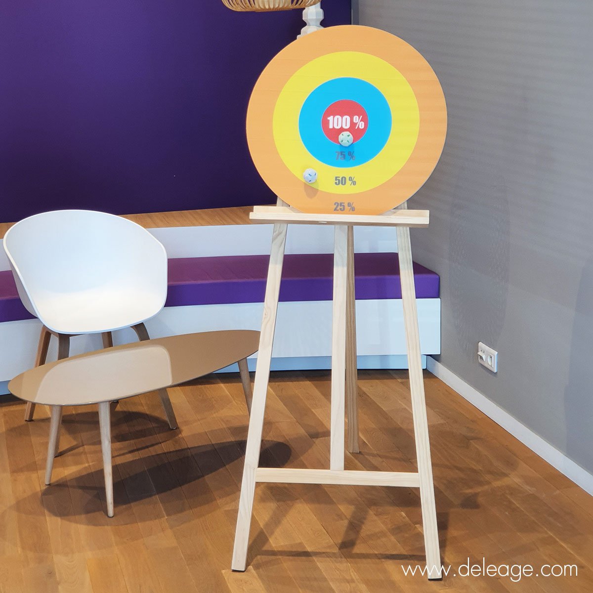 cible personnalisee chevalet 60cm