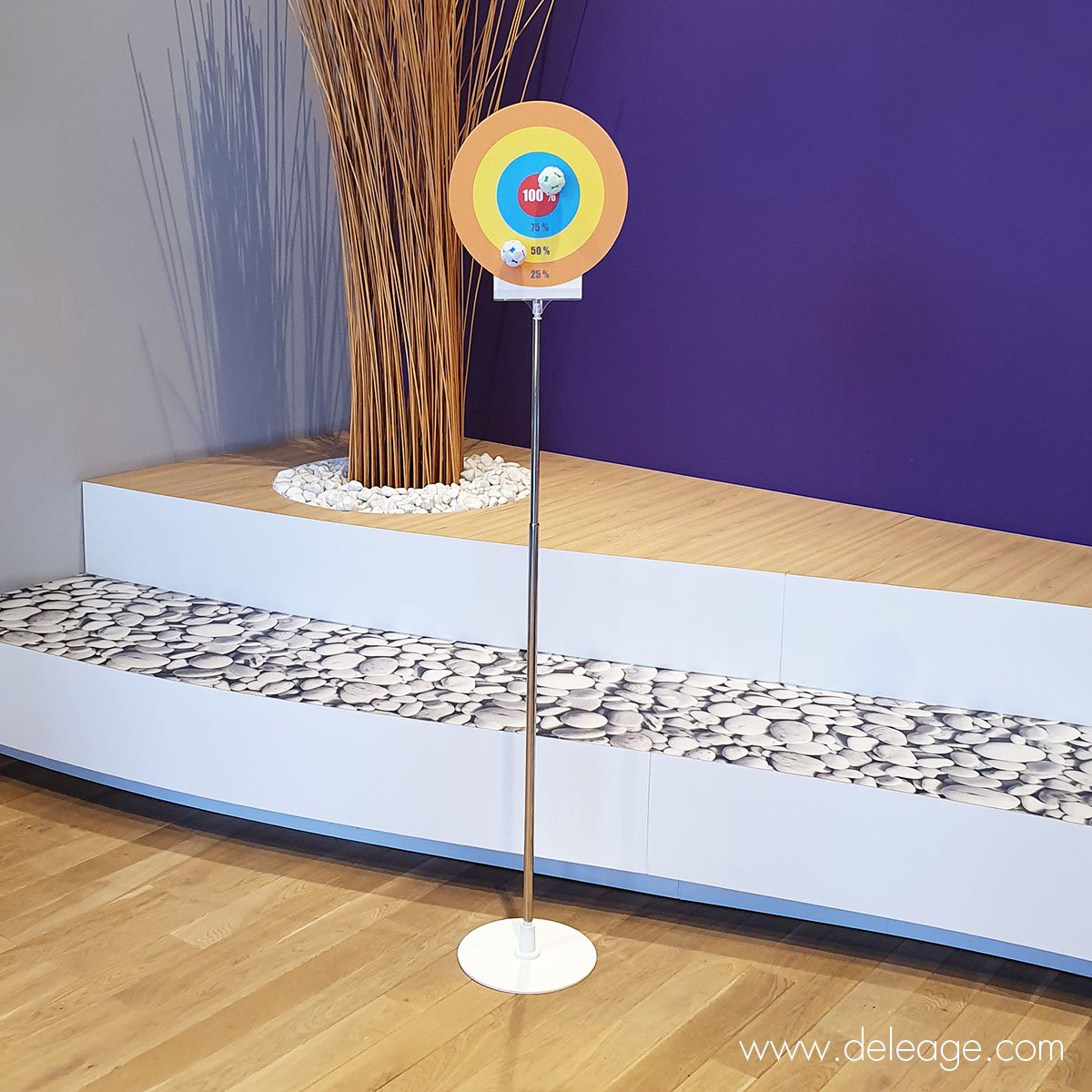 cible velcro sur potelet 30cm