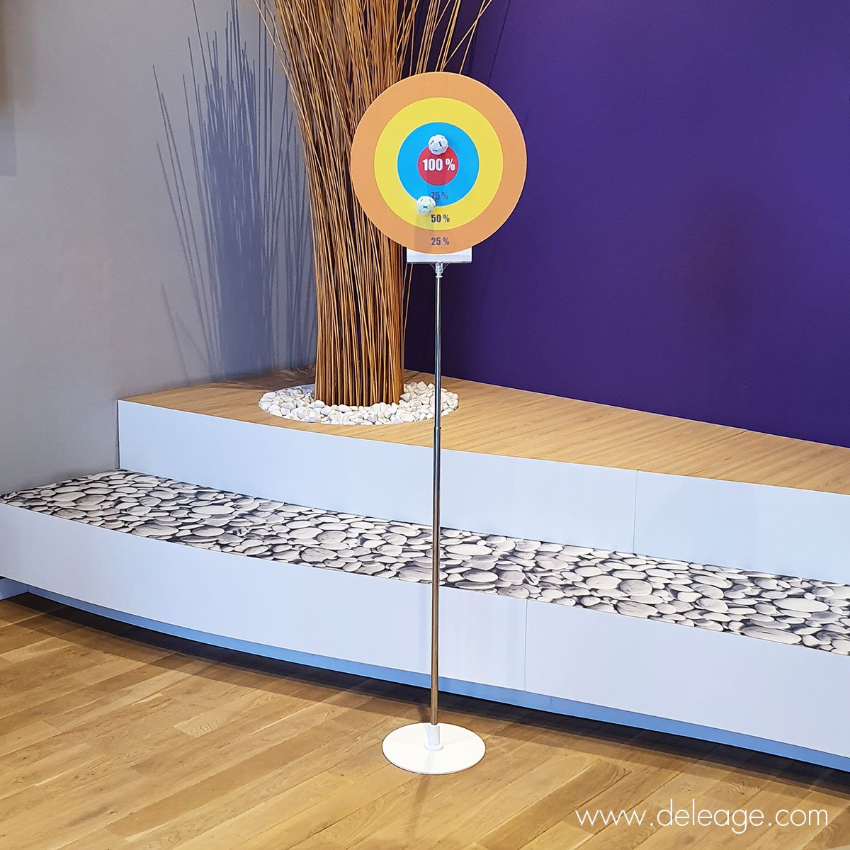 cible velcro sur potelet 40cm