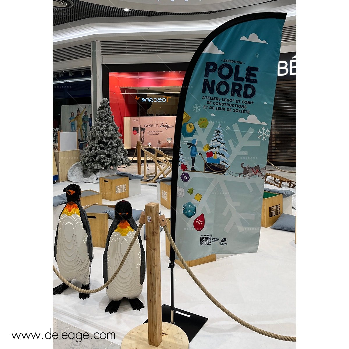 oriflamme-sur-embase Oriflamme pour centre commercial