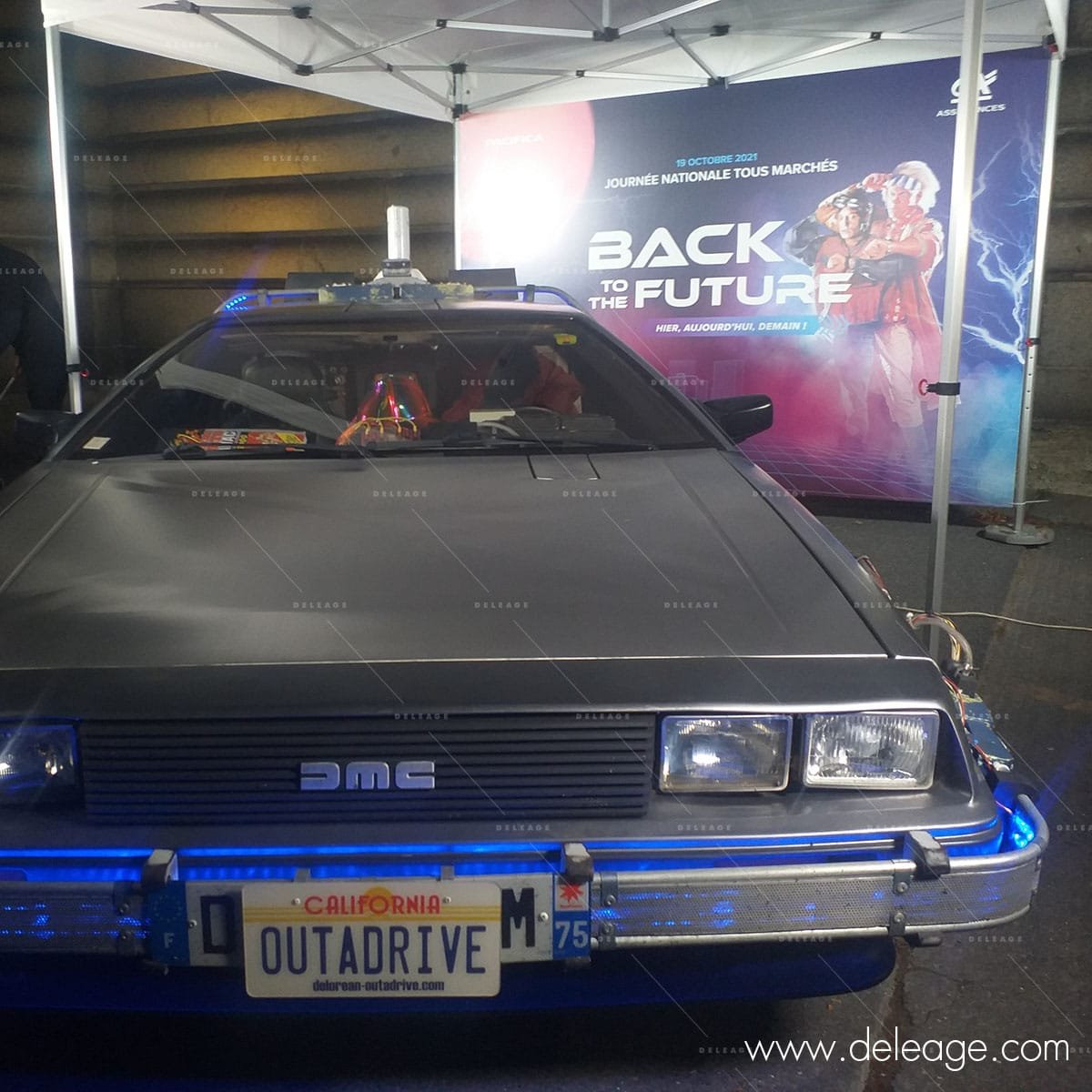 Tente pliable avec photocall